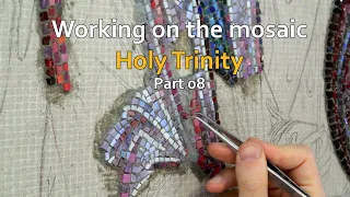 Making mosaic of the Holy Trinity Part08