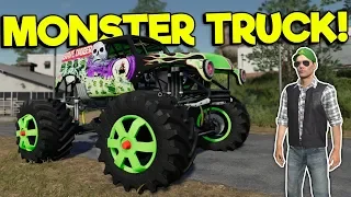MONSTER TRUCK MOD RACE & POTATO FARM! - Farming Simulator 19 Gameplay - FS 19 Multiplayer