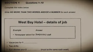Weat bay Hotel-details of jobs ielts listening (HD AUDIO) 1080p