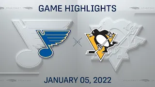 NHL Highlights | Blues vs. Penguins - Jan 5, 2022