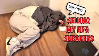 TELLING MY BOYFRIEND I SOLD HIS $30K SNEAKER COLLECTION **HE CRIED**