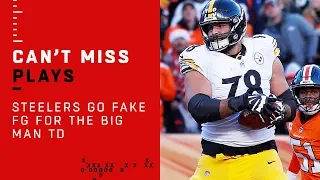 Steelers Go Fake FG for the BIG MAN TD!!!