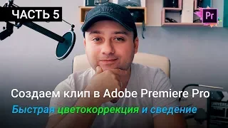 Быстрая цветокоррекция видео - Делаем клип в Premiere Pro | Уроки Adobe Premiere Pro CC 2017