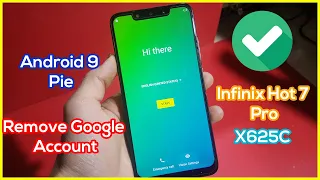 Infinix Hot 7 Pro FRP Bypass Without PC | X625C Android 9 Pie Remove Google Account