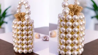 DIY VINTAGE PEARL BEADED BAG // PEARL BEAD BAG || BYWINNIE //