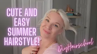 Easy Summer Hairstyle - Perfect Half Up Hairstyle For Thin Hair