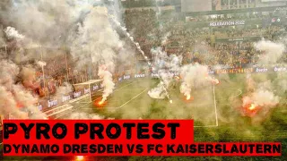 PYRO PROTEST DYNAMO DRESDEN ULTRAS | Dynamo Dresden vs FC Kaiserslautern 0-2 (24-05-2022)