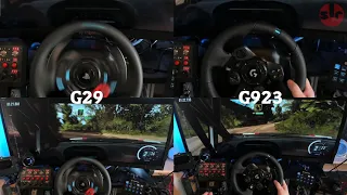 [DiRT Rally 2.0] Logitech G29 and G923 side-by-side comparison