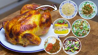6 recetas usando pollo asado (rápidas y fáciles)