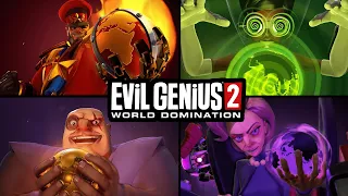 Evil Genius 2 - ALL ENDINGS // Max, Red Ivan, Emma + Zalika Cutscenes in 4K