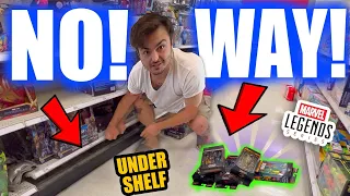 HIDDEN ACTION FIGURE FOUND UNDER SHELF! Toy Hunt for MARVEL LEGENDS, DC MULTIVERSE & WWE Elites !