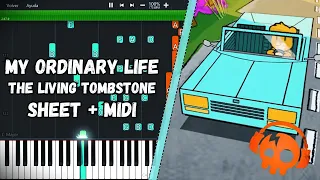 My Ordinary Life / The Living Tombstone PIANO TUTORIAL SHEET + MIDI