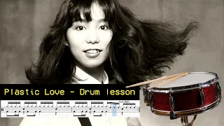 Plastic Love by Mariya Takeuchi - Intermediate Version - DRUM LESSON - A Full Groove Breakdown