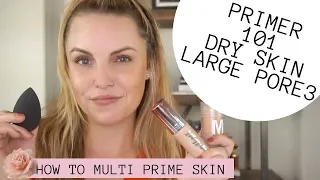 HOW TO MINIMIZE LARGE PORES, TEXTURED SKIN & STILL GLOW || Dry & Large Pore Primer Routine