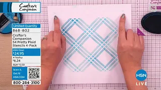 Crafter's Companion S4 Pretty Plaid Stencils 4Pack