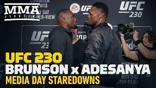 UFC 230: Derek Brunson vs. Israel Adesanya Media Day Staredown - MMA Fighting