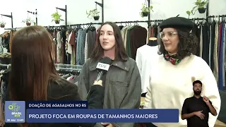 Projeto de doações foca em roupas de tamanhos maiores