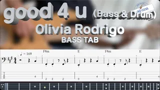 (Bass & Drum) [Olivia Rodrigo] good 4 u Bass Cover (+BASS TAB)