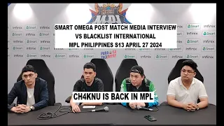 Smart Omega Post Match Interview vs Blacklist Int'l | MPL Philippines S13 April 27 2024