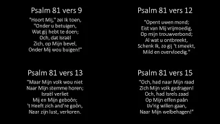 Psalm 81 vers 9, 12, 13, 15