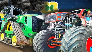 Monster Trucks vs. Tractors for Kids - Epic Showdown of Power and Wheels! 🚜🏁