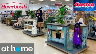 HOMEGOODS COSTCO AT HOME FURNITURE ARMCHAIRS TABLES SOFAS SHOP WITH ME SHOPPING STORE WALK THROUGH