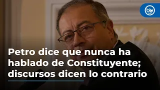 Presidente Petro afirma que nunca ha hablado de Constituyente, pero sus discursos dicen lo contrario