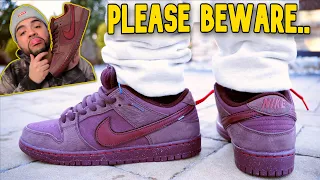 Please BEWARE! Nike SB Dunk City Of Love "Burgundy" REVIEW + On FEET