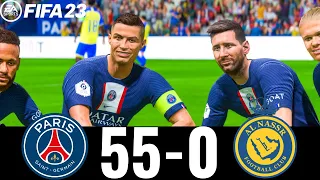 FIFA 23 - MESSI, RONALDO, MBAPPE, NEYMAR, ALL STARS - PSG 55-0 AL NASSR !