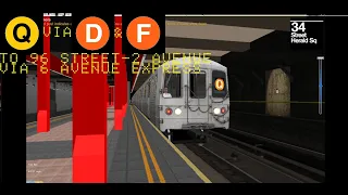 OpenBVE Special: Q Train To 96 Street-2 Avenue Via 6 Avenue Express
