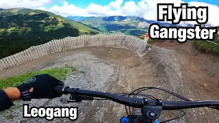 ПЕРВЫЙ И ПОЛНЫЙ СПУСК FLYING GANGSTER в LEOGANG BIKE PARK!