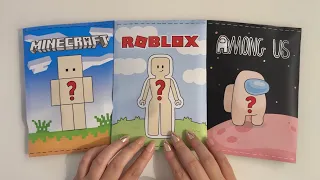 [🎀Paper diy🎀] Minecraft vs Roblox vs Among us👗코디 블라인드백 outfit blind bag | paper play