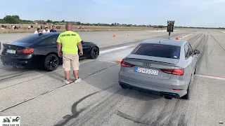 AUDI RS3 vs BMW M4 drag racing 1/4 mile 🚦🚗 - 4K