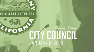 Albany City Council - Jan. 8, 2018