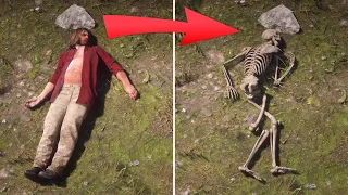 Stages of decomposition of a body in RDR2