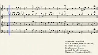 BWV 392 Bach J.S. Choral; Nun ruhen alle Wälder, Recorder Quartet