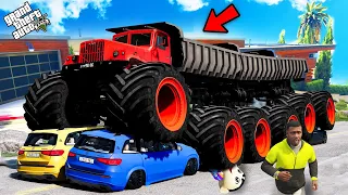 GTA 5 : Franklin Searching Longest Car & Strongest Car Vs Weakest Car in GTA 5 ! (GTA 5 mods)