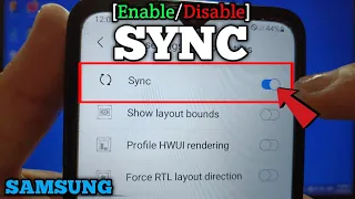 How to enable or disable sync on Samsung Galaxy A02 | Quick Setting Developer Tiles