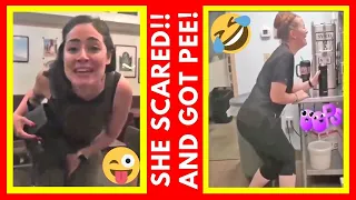 Scare Cam Womens Best Reactions 2021 : Try Not To Laugh | SR#09