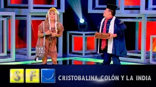 Cristobalina Colón y la India hicieron morir de la risa al público