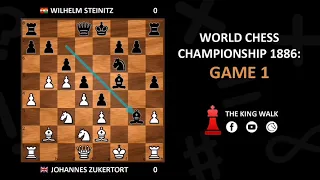 Johannes Zukertort vs Wilhelm Steinitz // World Chess Championship 1886 : Game 1