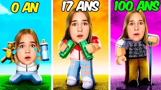 J'ai vécu 100 ans en 24 heures dans Roblox ! (Je suis une vieille femme 👵)