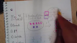 6th Grade CA Math Ch 1 Lesson 4: Independent Practice pg 43, 44 (1-7 odd, 8)