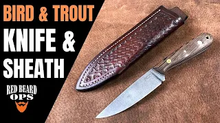 Bird and Trout Knife With Sheath | Full Build | Knife Making