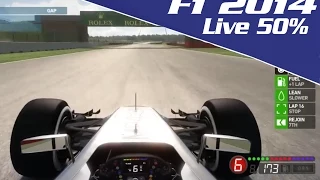 F1 2014 Gameplay:- 50% Race British Grand Prix Live Commentary