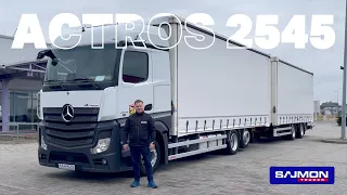 Mercedes-Benz Actros 2545 2020 120m³ Tandem Jumbo Curtainsider Truck + Trailer presented by SAJMON