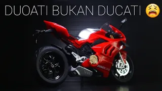 DUOATI BUKAN DUCATI 😫/UNBOXING REVIEW DIECAST MOTORCYCLE HUAYI DUCATI PANIGALE V4 SCALE 1/12