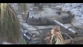 War in Syria!  Tank battle in the city! Война в Сирии! Уличные бои с танками