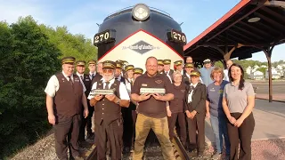 Grand opening ceremonies for Reading & Northern's new Pittston to Jim Thorpe trains