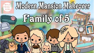 Family of 5! New Modern Mansion Home Design 🤑 Toca Life World 🌎